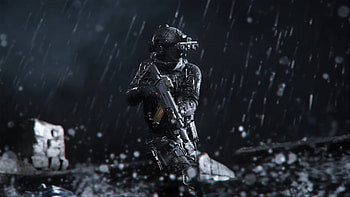 Modern Warfare III Soldier in Rain -, video game, Call of Duty: Modern Warfare III (2023) HD wallpaper