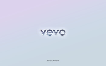 Vevo logo, cut out 3d text, white background, Vevo 3d logo, Vevo emblem, Vevo, embossed logo, Vevo 3d emblem HD wallpaper