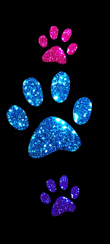Glitter paw prints, paw prints HD phone wallpaper