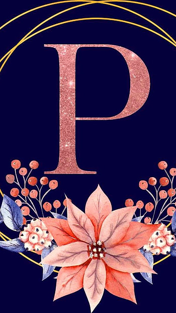 P Letter, Flowers HD phone wallpaper