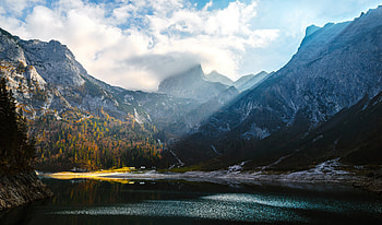 Sunbeams On Mountains , mountains, nature HD wallpaper