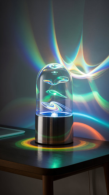 Radiant Prism Lamp , lamp, light, glass HD phone wallpaper