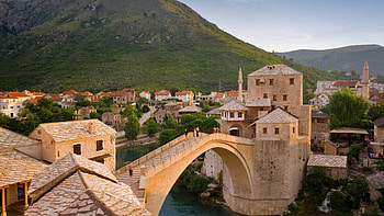Famous bridge, Iconic landmark, Mostar beauty, Stunning graphy HD wallpaper