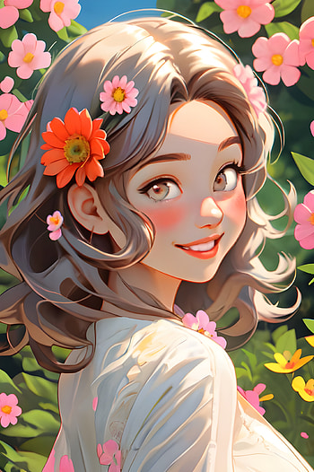 Garden, garden, Anime, flower HD phone wallpaper