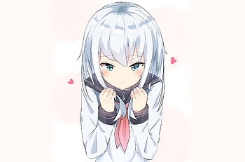 White hair, Hibiki, Kancolle, anime girl HD wallpaper
