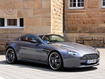 Aston Martin, Cars, Building, Grey, Side View, Style, Cabriolet, 2009, V8, Vantage HD wallpaper
