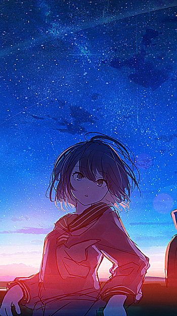 starry sky, Anime, Original HD phone wallpaper