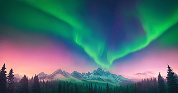 Aurora Landscape Sky , aurora, northern-lights, mountains, landscape, nature, sky HD wallpaper