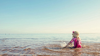 Sea, Summer, Miscellanea, Miscellaneous, Girl, Mood HD wallpaper