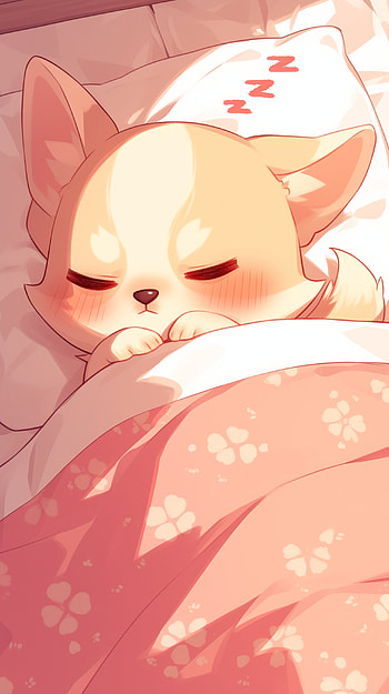 Sleeping Chihuahua Cartoon - Cute HD phone wallpaper