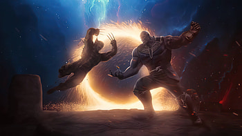 Thanos Vs Wolverine , thanos, wolverine, superheroes, artwork, artist HD wallpaper