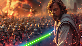 Luke Skywalker Fan Art — Emberlight Duel, Luke Skywalker, Star Wars, fan art HD wallpaper