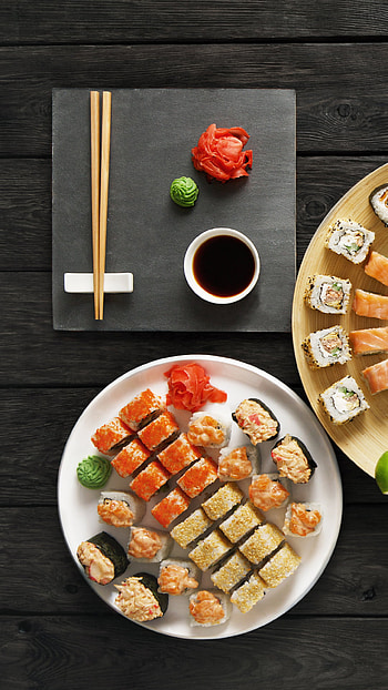 Delicious sushi platter, Food graphy, Japanese cuisine, Appetizing HD phone wallpaper