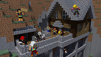 Minecrafters And Akatsuki skins, Minecraft, Player Skins, Akatsuki, House on mountain HD wallpaper