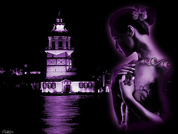 girl tower, girl, tower HD wallpaper
