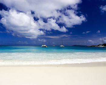 dream beach, clouds, oceans, water, beach HD wallpaper