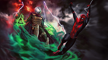 Mysterio Vs Spider Man Battle, spiderman, mysterio, superheroes, artist, artwork, digital-art, artstation HD wallpaper
