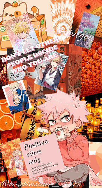 Katsuki bakugou, orange, Anime, Cute, Pink, Mha, Bnha HD phone wallpaper