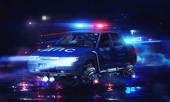 Futuristic, Police, Sci Fi, Cyberpunk, Car, Vehicle HD wallpaper