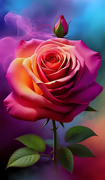 Flower Roses, flower, rose, purple, colors HD phone wallpaper