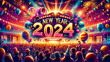 Vibrant New Year 2024 Celebration , 2024, New Year 2024 HD wallpaper