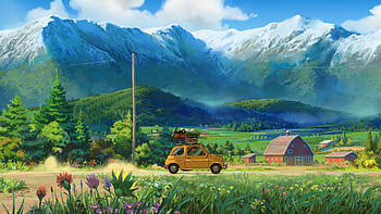 anime landscape, landscape, Digital Art, AI Art, Anime HD wallpaper