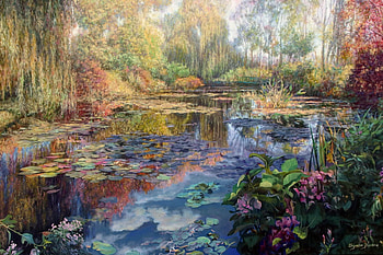 The lake, art, lake, zbigniew kopania, summer, water, vara HD wallpaper