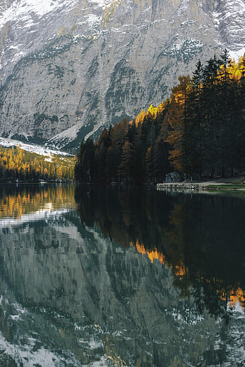 Nature, Water, Trees, Mountain, Lake, Reflection HD phone wallpaper
