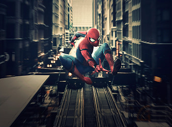 Spiderman In Action , spiderman, superheroes, digital-art, artist, artwork, deviantart HD wallpaper