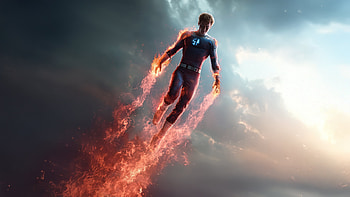 Human Torch Flame On Fire, the-fantastic-four-first-steps, the-fantastic-four, movies, 2025-movies, human-torch, superheroes, artwork, art, digital-art, ai HD wallpaper