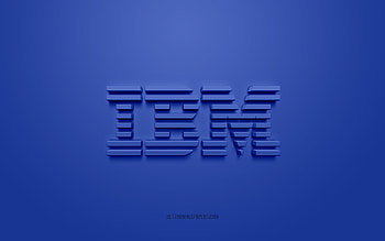 IBM 3d logo, blue background, IBM emblem, IBM blue logo, IBM, brands, IBM logo HD wallpaper