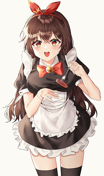 Amber maid, Impact, Anime, Videojuegos, Genshin, Girl HD phone wallpaper