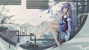 Keqing Genshin Impact , genshin-impact, games, 2021-games, pixiv HD wallpaper