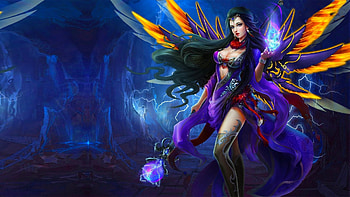 Colourful Fantasy Women, women, girl, hair, Fantasy HD wallpaper