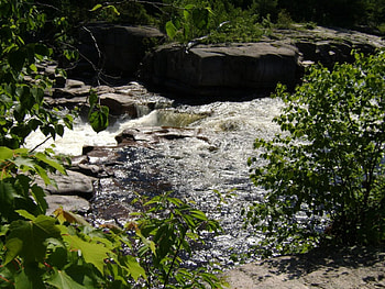untitle24, river, waterfall, rocky, tree HD wallpaper