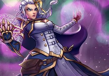 Jaina Proudmoore, Artistic depiction, Warcraft heroine, Creative design HD wallpaper