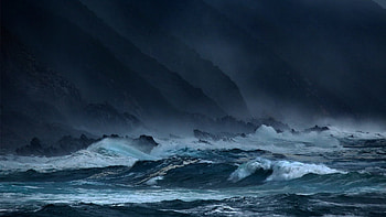 Storm Tag - Weather Sky Waves Rain Nature Ocean Sea Storm Clouds For Laptop for HD wallpaper