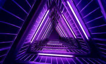 Neon Triangle Architecture , neon, architecture, graphy, triangle HD wallpaper