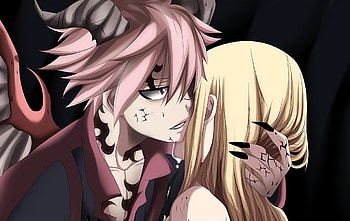 Natsu Dragneel, Lucy Heartfilia, Fairy Tail, hug, anime, couple HD wallpaper