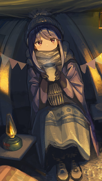 Rin Shima, Anime, Laid-Back Camp HD phone wallpaper