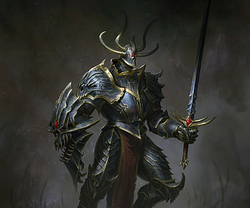 Black Knight, fantasy, knight HD wallpaper