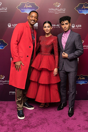 Mena Massoud, Naomi Scott, Aladdin and Jasmine, Disney movie HD phone wallpaper