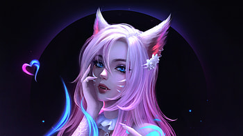 Ahri League Of Legend , ahri, league-of-legends, games, artwork, artist, digital-art, artstation HD wallpaper