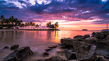 Beach sunset, and mobiles, Ultra , Stunning HD wallpaper