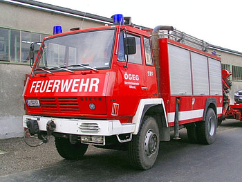 Austria Fire Truck, steyr, fire truck, steyr 1290, austrian republic, ancient, austria HD wallpaper