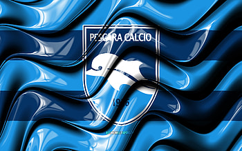 Pescara FC flag, , blue 3D waves, Serie A, italian football club, Pescara Calcio, football, Pescara logo, soccer, Pescara FC HD wallpaper