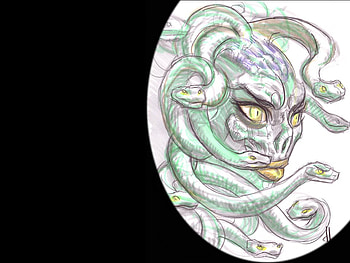 Medusa, comic, fantasy, female HD wallpaper