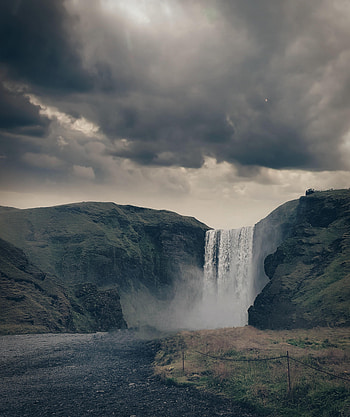 Nature, Rocks, Waterfall, Fog, Flow, Stream HD phone wallpaper