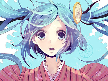 Hatsune Miku, anime, lemon, pigtails, girl HD wallpaper