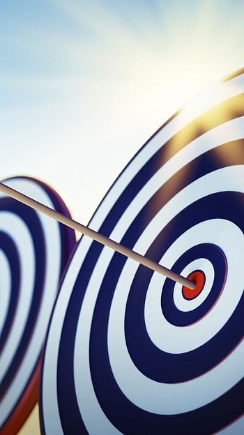 Target symbol, Bullseye visualization, Precision focus, Goal setting HD phone wallpaper